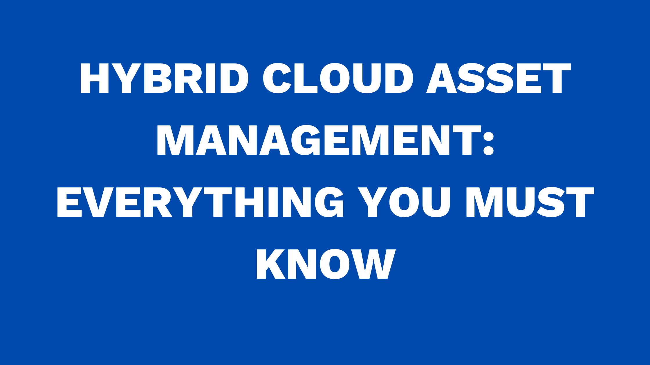 cloud asset management